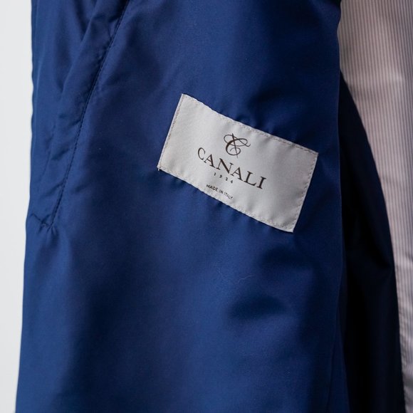 Canali Navy Quilted Zip Jacket - Picture 4 of 16